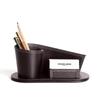 Multifunctional Leather Pen Holder Leather Stationery Storage Box  Desk Organization