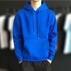 Front Pocket Drawstring Long Sleeve Pullover Hoodie Autumn Winter Solid Color Fleece Lining Hooded Sweatshirt Streetwear