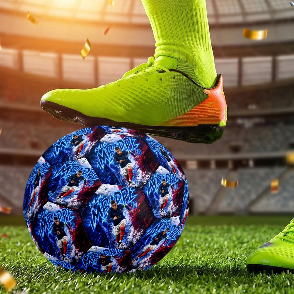 Mbappé Size 5 Soccer Ball Machine Sewn Indoor Outdoor Training and Matches Sports Enthusiast Gifts Distinctive Home Decor And Party Gift