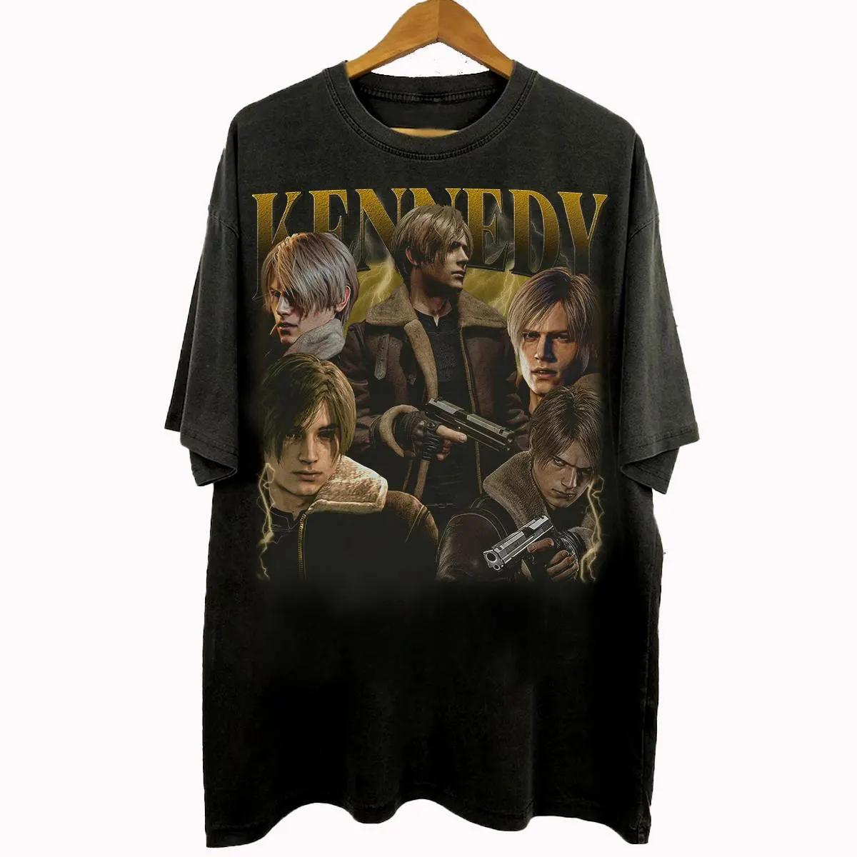

Vintage 90s Bootleg Style Leon Kennedy TShirt Leon S Kennedy Resident Evil Game Gifts For Unisex And Women Unisex TShirt 4XL