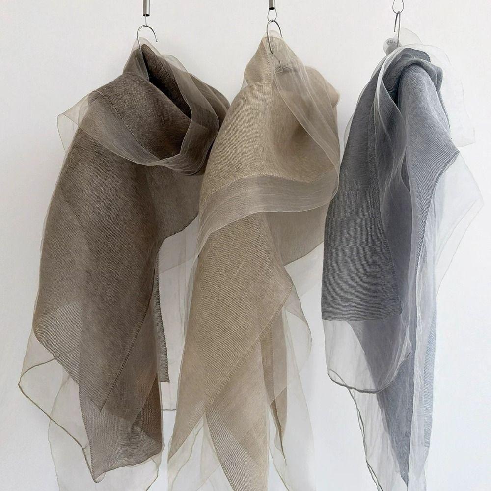 Mulberry Silk Blend Women's Scarf Lightweight Silk Scarf New Fashion Shawl Spring Autumn Outfit