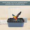 Automatic ABS Bird Bath Shower with Circulating Faucet for Pet Bird Low Noise Parrot Bathtub Electric Cockatiel Bathing Pool