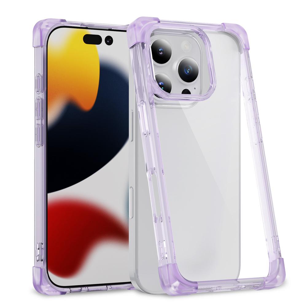 Clear Frosted Corners Armor Phone Case For iPhone 16 15 14 Plus 13 12 11 Pro Max X R XS 7 8 SE Solid Color Frame Protector Cover