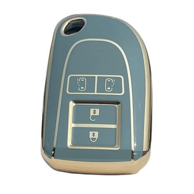 YANMW Hiace Key Case Compatible Toyota Hiace 200 Series Porte Spade 140 Series Regius Ace Key Cover TPU Buttons (4 Blue)
