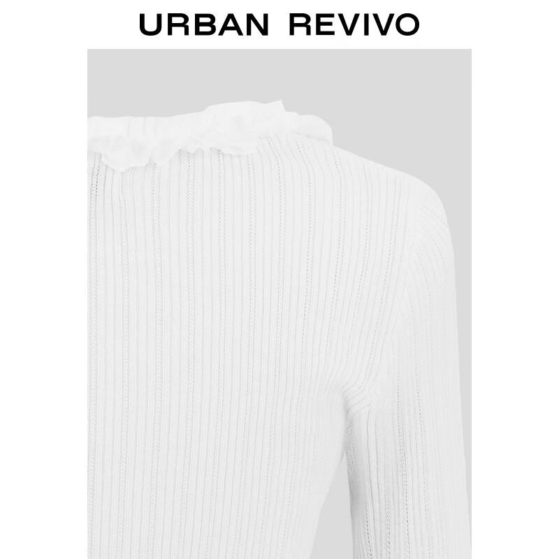 Women's Chic Ruffle-Trim Knit Top