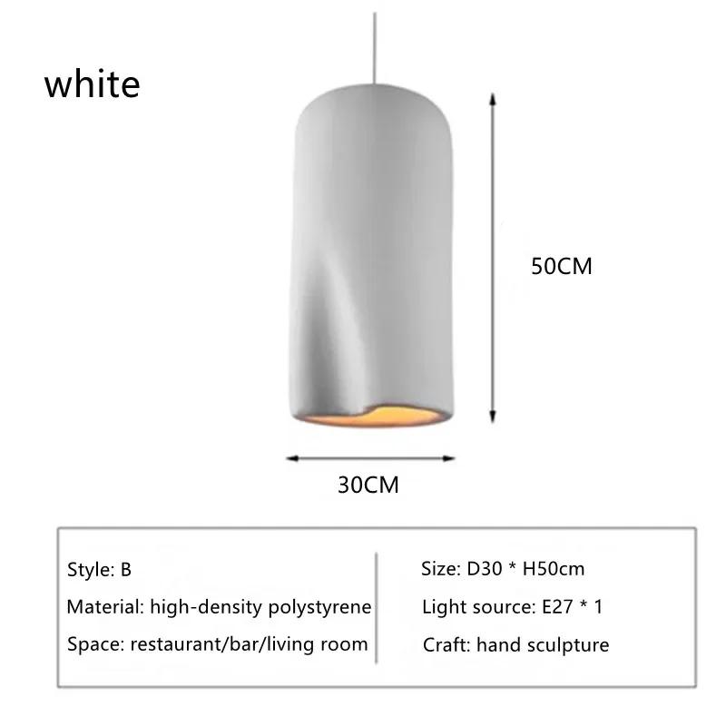 Nordic Minimalist Wabi-Sabi Art Pendant Lights Lustre Restaurant LED Chandelier Homestay Decor Bedroom Loft Hanging Ceiling Lamp