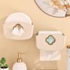 Wall Mounted Tissue Holder Creative Napkin Storage Box Miscellaneous Organizer Tissue Box  Bathroom