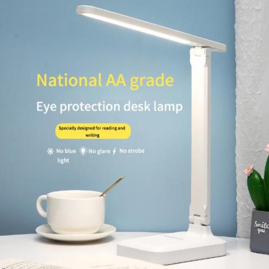 2023Yüksek Kaliteli LED Masa Lambası 3 Renk Kademesiz Karartma Dokunmatik Katlanabilir Masa Lambası Başucu Okuma Göz Koruması Gece Lambası DC5V USB Şarj Edilebilir