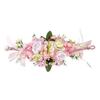 Floral Curtain Tiebacks with Realistic Silk Flowers Adjustable Fabric Straps Decorative Curtain Accessories for Wedding Home