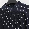 French Style Thin Cotton Contrast Color Polka Dot Elegant Dress
