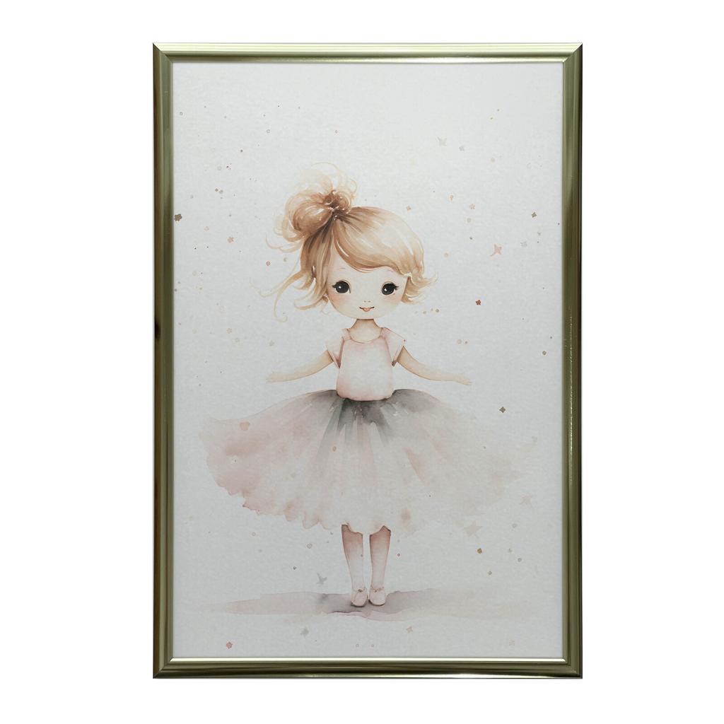 Różowa Balerina - Tańcząca Elegancja Różowa Balerina - Tańcząca Elegancja, 50X70 Cm, Bez Ramy, Płótno Premium Na Blejtramie