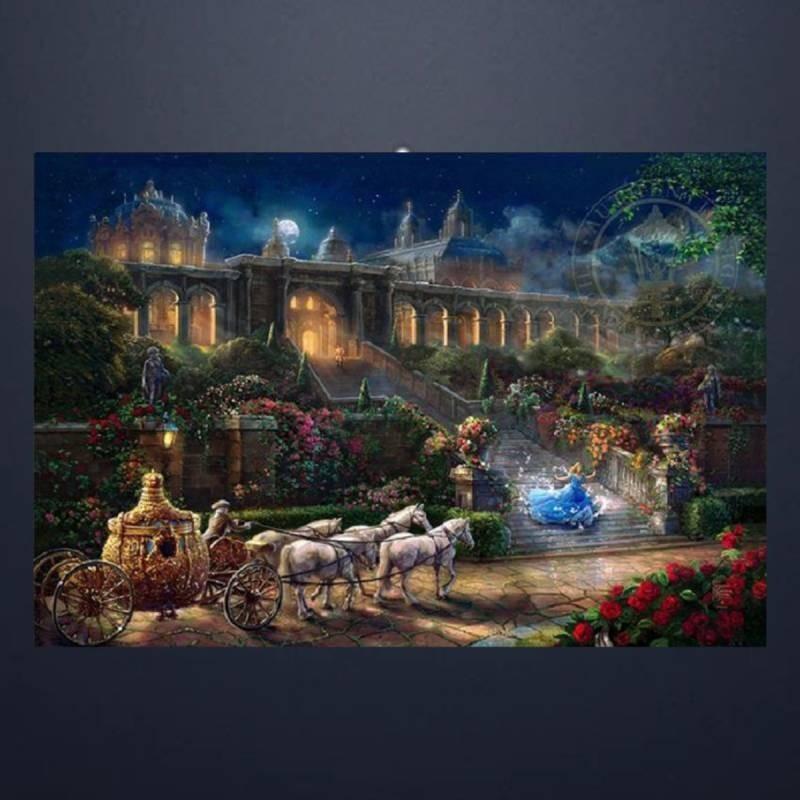 Mermaid Princess Canvas Wall Art Modern Fairy Tale Kids Room Decor Painting