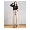 High Waisted Cashmere and Glutinous Rice Pants Knitted Warm Straight Leg Pants