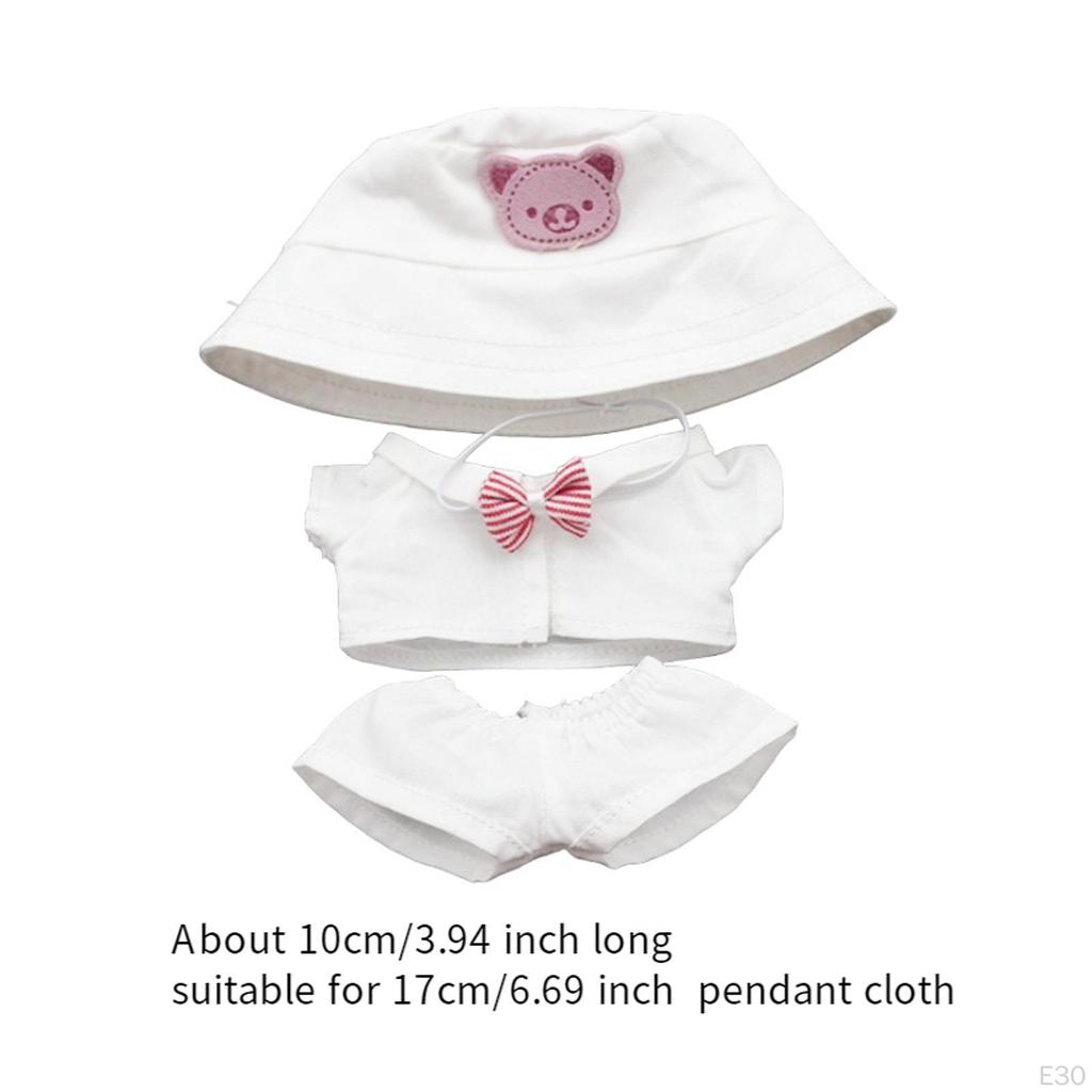 4 Pieces Mini 6 Inch Doll Clothes Cute Suit Set Pants Outifits