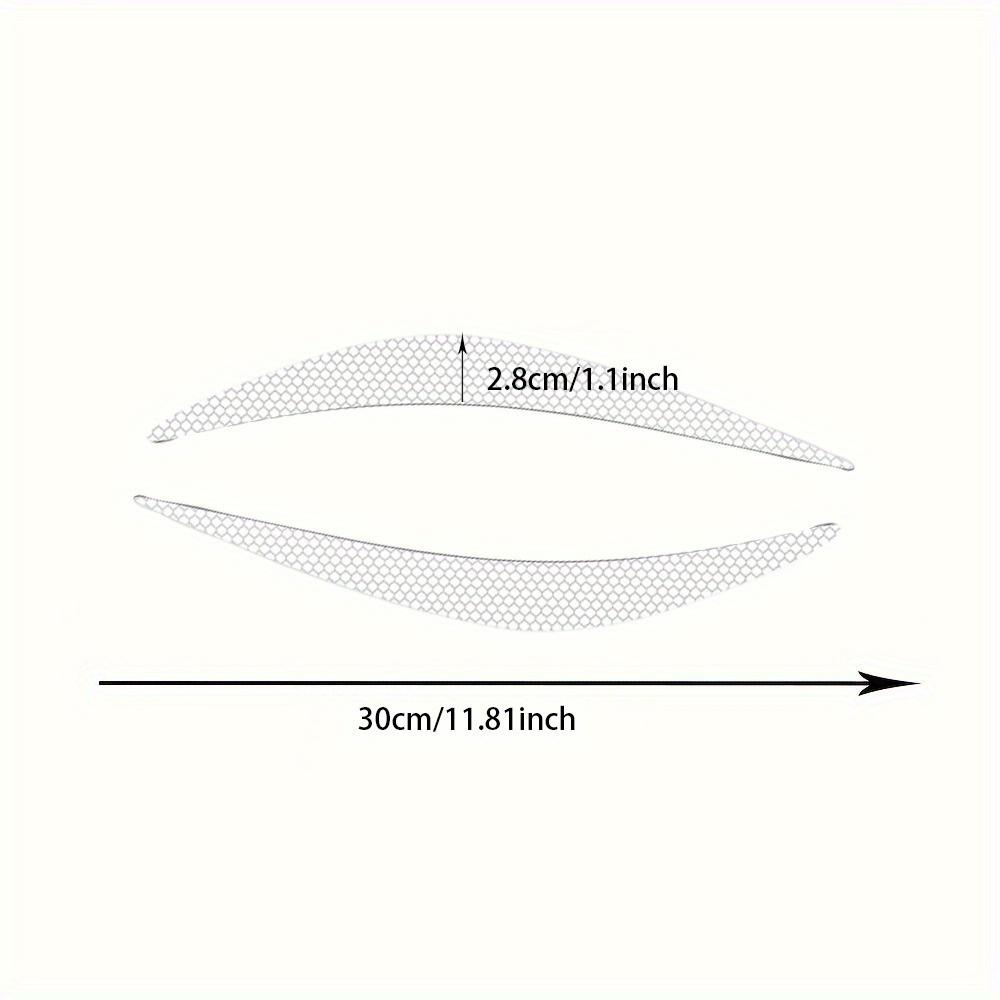 2pcs/1pair Reflective Eyeliner Car Headlight Eyebrow Stickers Waterproof  Front Light Safety Warning Decals Creative Decoration