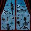 Non-Toxic Pvc Halloween Party Decor, Double Sided Halloween Stickers, 98 Decals For Cartoon Style & 56 Decals For Skeleton Style, Easy To Remove Witho