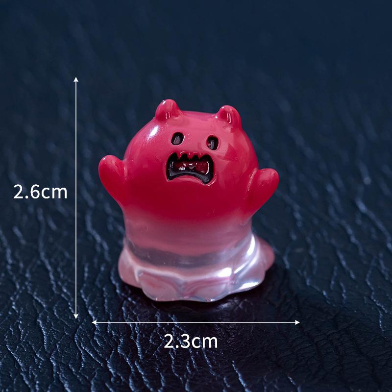 Mini Halloween Ornament Cartoon Ghost Doll Figurine Micro Landscape Home Decoration Dollhouse Model Car Interior Desktop Decor