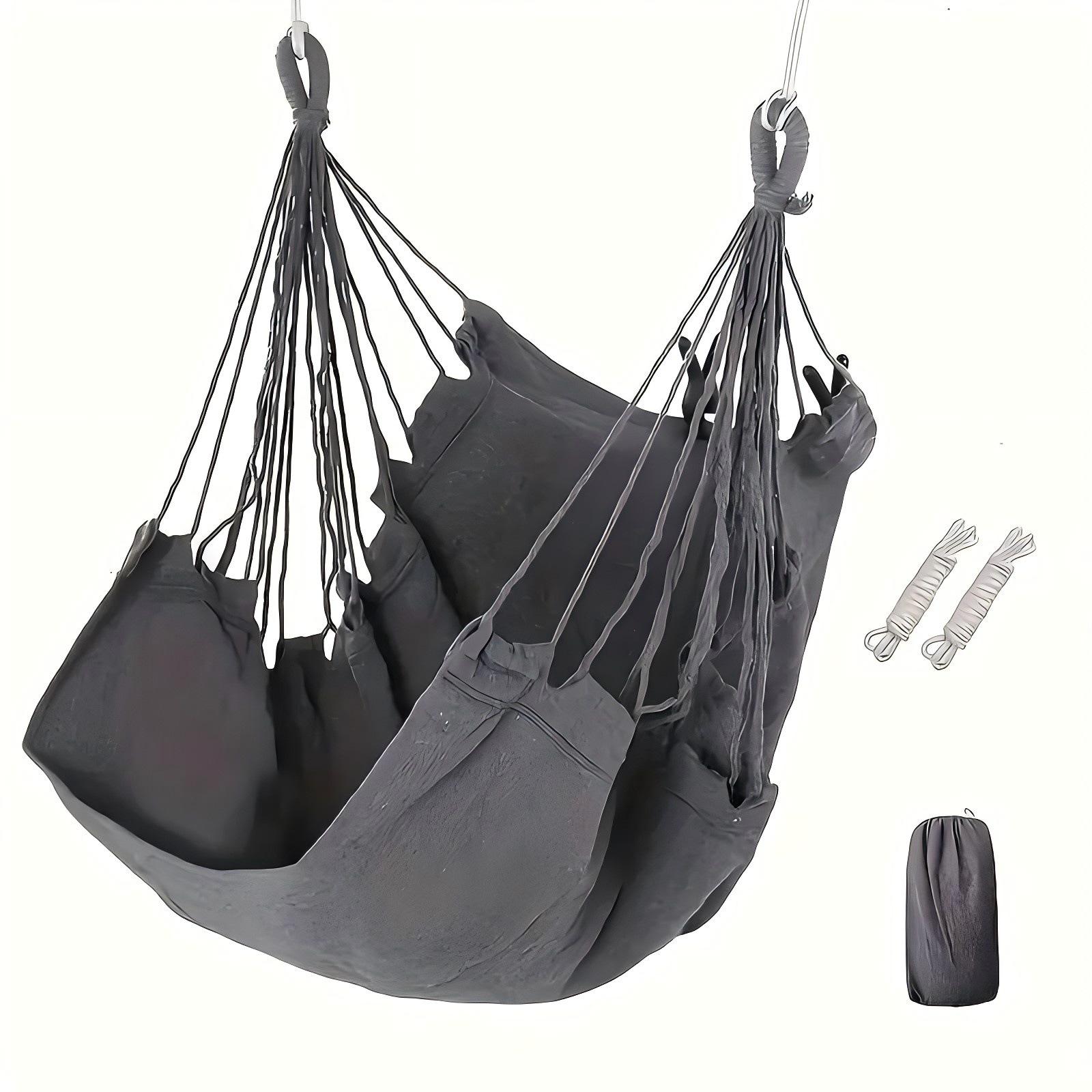 

Indoor Outdoor Swing Hanging Basket Chair, Multifunctional Swing Bed for Adults Kids, Suitable for Home Bedroom and Dormitory темно-серого