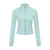 Lulu Logo Slim-Fit Ladies' Stand-Collar Jacket with Gold Zipper, Long-Sleeved Sports Fitness Outerwear