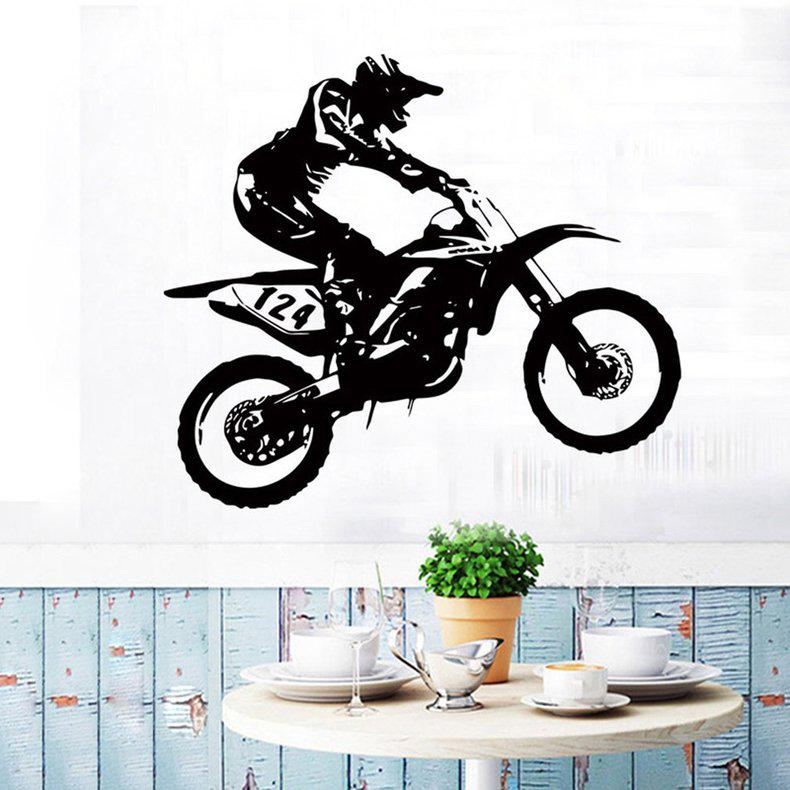 Buy Dirt Bike Racing Biker Extreme Sport Wall Sticker Creative ...