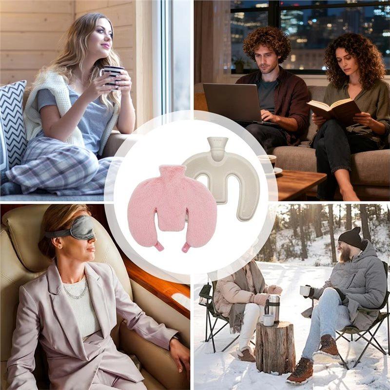 Hot Water Bag Neck For Winter Cold Weather Heating Comfortable Leak-Proof Soft U Shape Mom Back Warm Wrap