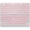 136 Key Crystal Transparent MDA Type Keycap Set PC+PBT White Pink Jelly Caps for MX Mechanical Keyboard