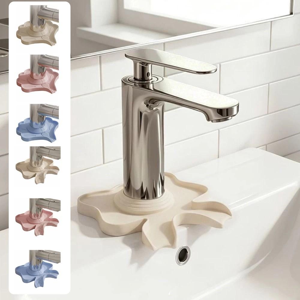 Creative Silicone Faucet Mat Quick Drainage Shell Drainage Mat Countertop Use