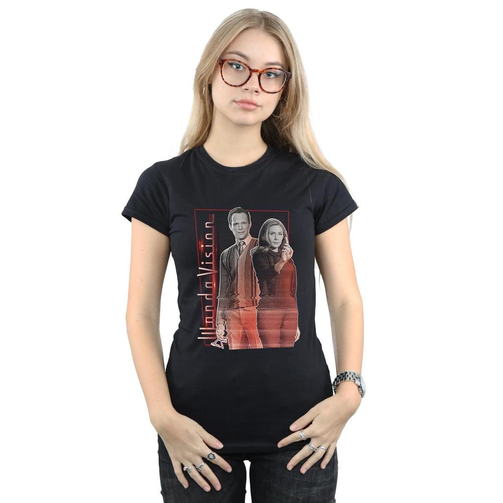 Marvel Womens/Ladies WandaVision Interference Pose Cotton T-Shirt
