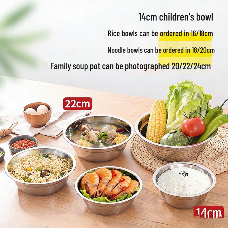 Jing Zhou Yuan 304 Stainless Steel Round Basins