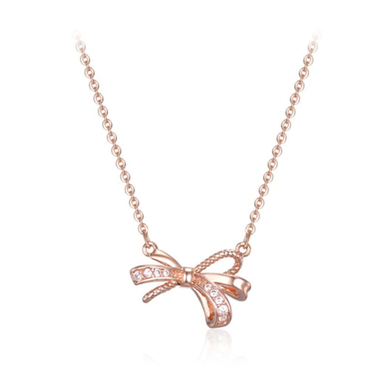 ELLE Jewelry Loop Point Ribbon Necklace ELBRNN234