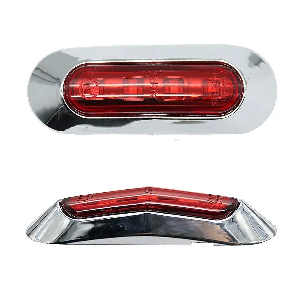 10PCS Amber 12-24V Car Side Mark Lamp for Lorry Truck Bus Trailer Warning Clearance Light Universal 4LED Truck Turn Signal Light