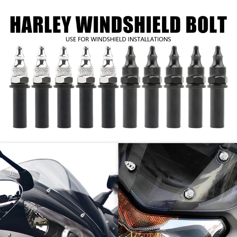 Upgraded Motorcycle Windscreen Hardware Kits Durable & Reliable Windshield Bolt Screws set Motorbike Accessories 5 Pack