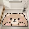 modern cute cartoon bear tiger puppy Home Bed Rug Kitchen Bath Floor Mat Hallway Balcony Carpet Entrance Doormat hogar Decor