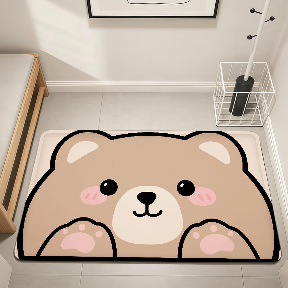 modern cute cartoon bear tiger puppy Home Bed Rug Kitchen Bath Floor Mat Hallway Balcony Carpet Entrance Doormat hogar Decor