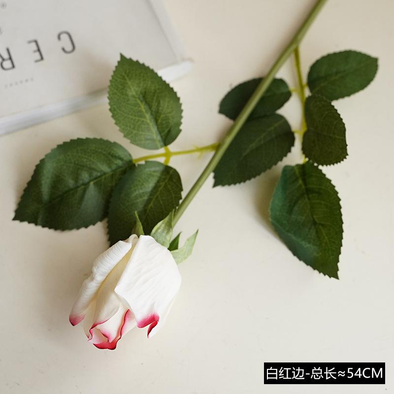 Moisturizing Rose Simulation Flower Single Lover Rose Home Decoration Valentine's Day Gift Rose Bud Bud