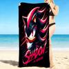 1Pc Shadow Hedgehog Artwork Beach Towel, Quick Dry, Multi-Use for Beach Pool Gym Yoga Home Travel, Christmas, Halloween, Xmas Gift ES92923