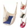 Stylish Hanging Hammock Chair For Outdoor Relaxation With Soft Pillows And Strong Ropes