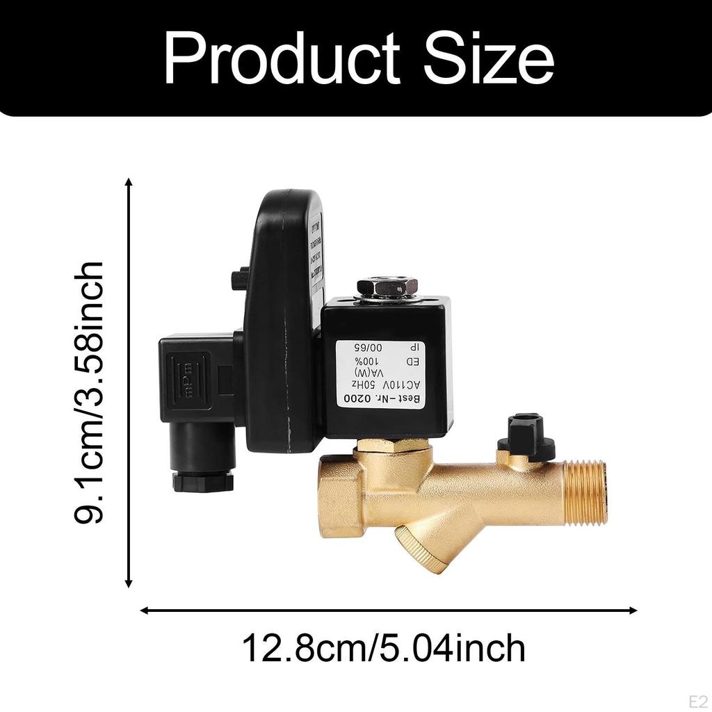 110V Automatic Drain Valve for Air Compressor with Solenoid Control