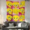 Tweety Bird Wall Tapestry Aesthetic Wall Hanging Printed Fabric Blanket Decorative Tapestries for Bedroom Living Room Home Decor