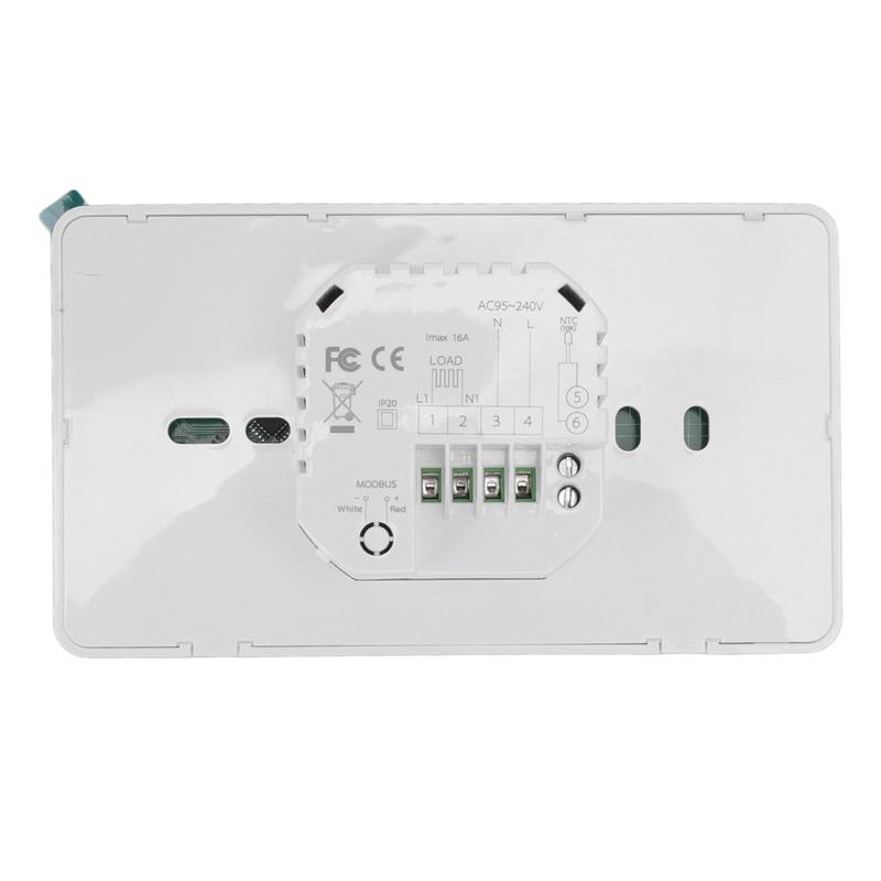 Smart Electric Thermostat White Programmable WiFi Thermostat with Temperature Humidity PM2.5 Detection for Home AC95‑240V