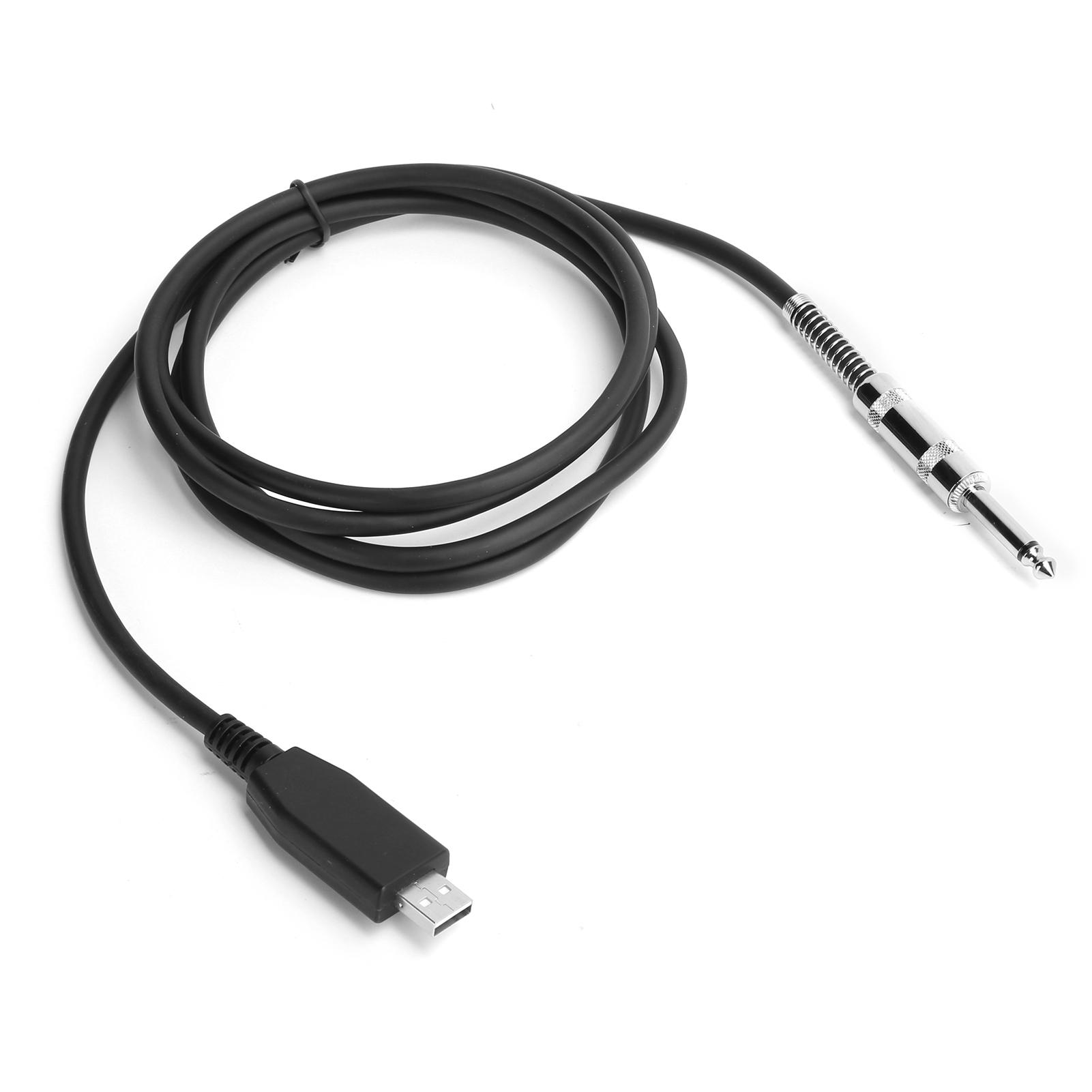 

USB-кабель для гитары USB-штекер - 6,35 мм моно-джек соединительный шнур для подключения гитарной базы к ПК-кабелю для записи 3 м 2m