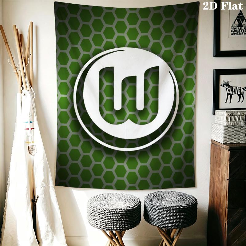 VfL Wolfsburg Wall Tapestry Aesthetic Wall Hanging Printed Fabric Blanket Decorative Tapestries for Bedroom Living Room Home Decor