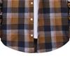 Men Women Couple Hooded Plaid Shirt Long Sleeve Buttons Shirt Jacket Coat