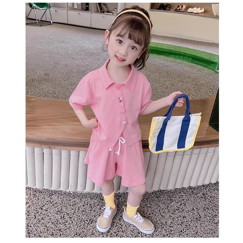 Fishy Fun Summer Wear: Baby Girl Short Sleeve Top + Shorts Set RX1107