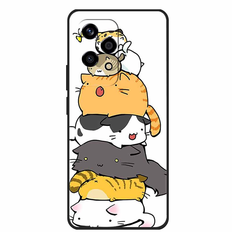 For Honor 200 Lite Cases Animals Soft TPU Painted Cat Phone Case Back Cover For Huawei Honor 200 Lite 5G Protection Bumper funda
