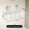 Wall-Mounted Punch-Free Suction Cup Toothbrush Holder & Bathroom Storage Box