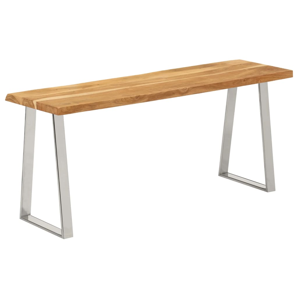 Bank Baumkante 105 Cm Solid Acacia Wood