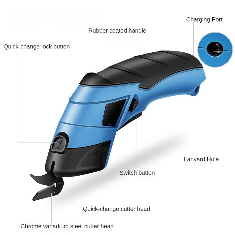 Cordless Portable Electric Scissors Rechargeable Fabric Cutting Scissor Handheld Leather Cutting Power Tool