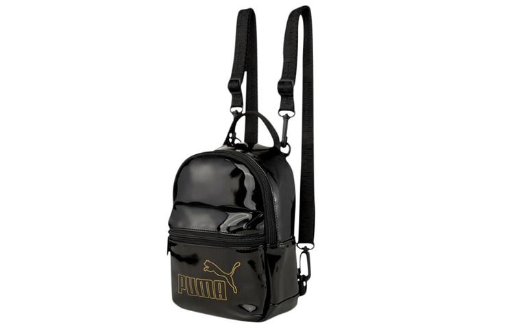 PUMA Shiny Patent Leather Backpack Regular Women s Black 077922-01