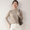 Autumn and Winter Women's Half-high Neck Slim Solid Colour Warm Bottoming Knitwear